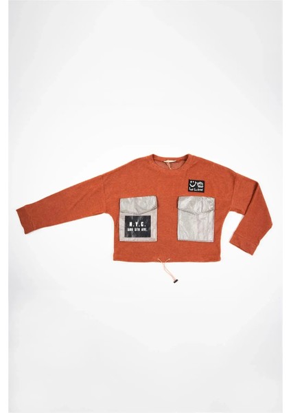 Kadın Turuncu Gümüş Cepli Polar Sweatshirt indirimleri