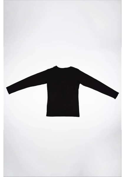 Kadın Siyah Şeritli V Yaka Uzun Kollu Bluz