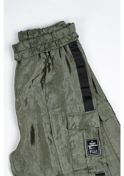 Kadın Çok Renkli Parlak Garnilli Kırışık Alt Üst Takım