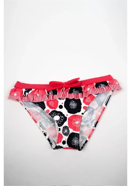 Kız Bebek Fuşya Fırfırlı Lacivert Çiçekli Bikini Altı indirimleri