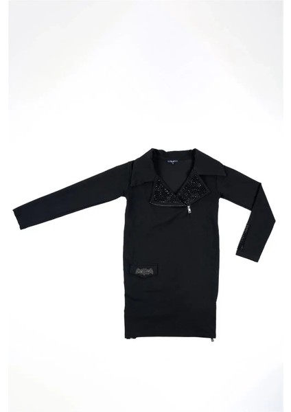 Kadın Siyah Taşlı Uzun Kollu Elbise indirimleri