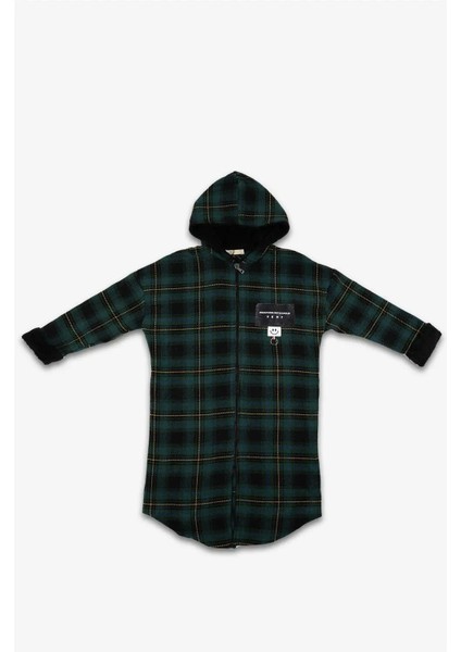 Kadın Yeşil Siyah Kareli Uzun Ceket indirimleri