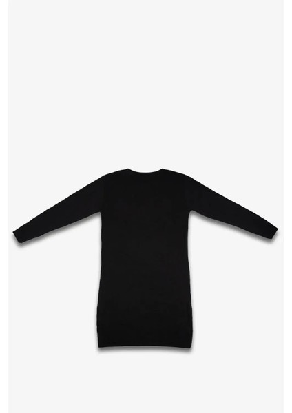 Kadın Siyah Luisvuitton Uzun Kollu Triko Elbise