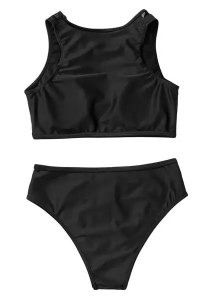 Kadın Siyah Tül Detaylı Yüksek Bel Sütyen Külot Iç Çamaşır Takımı