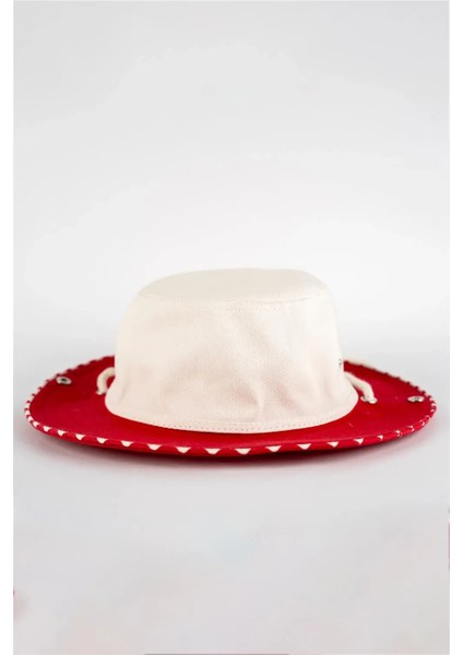 Erkek Çocuk Kırmızı Beyaz İp Detaylı Şapka indirimleri