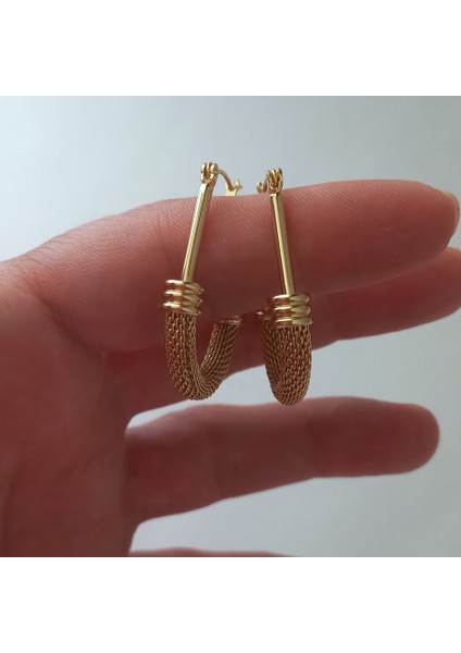 Hasır Gold Çelik Küpe modelleri