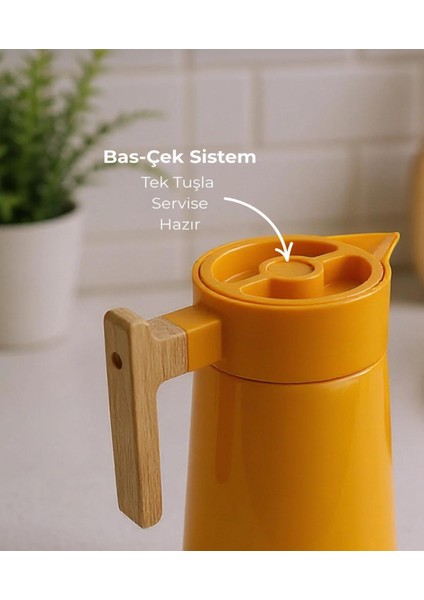 North Bambu Saplı Çelik Termos 2 Litre-Turuncu modelleri