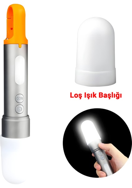 X723 Şarjlı Kamp Feneri ve El Feneri | 9 Modlu LED + Cob Işık, Zoom, Type-C Şarjlı, Askılı modelleri