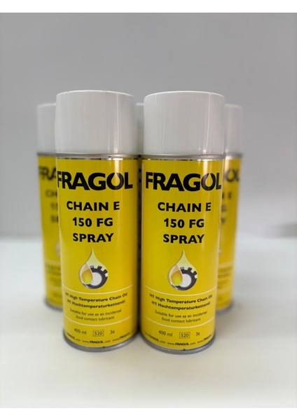 Fragol Chain E 150 FG Yüksek Sıcaklığa Dayanıklı Gıda Onaylı Zincir Spreyi - 400 ml indirimleri
