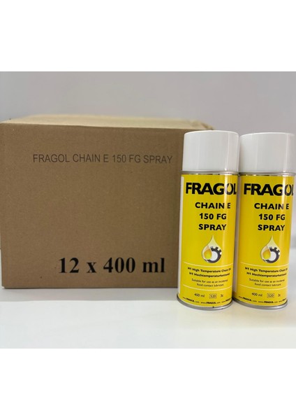 Fragol Chain E 150 FG Yüksek Sıcaklığa Dayanıklı Gıda Onaylı Zincir Spreyi - 400 ml
