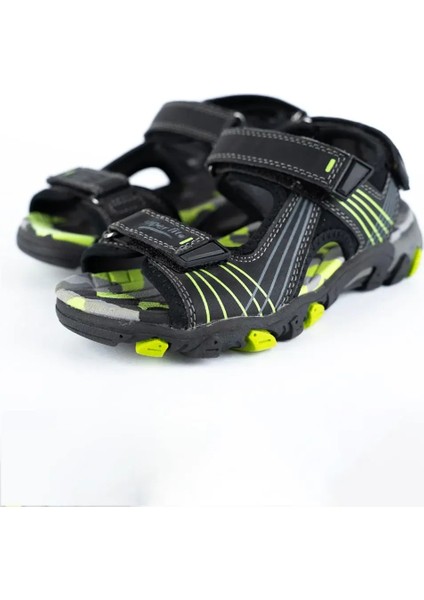 Erkek Çocuk Yeşil Siyah Cırt Cırtlı Süperfit Yazlık Sandalet