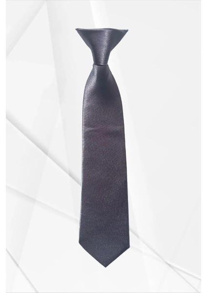 Erkek Çocuk Saten Çelik Gri Renk Kuşgözü Klipsli Kravat indirimleri