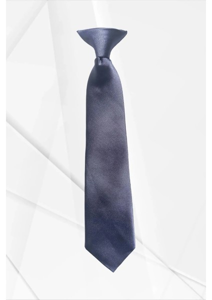 Erkek Çocuk Saten Füme Renk Kuşgözü Klipsli Kravat indirimleri