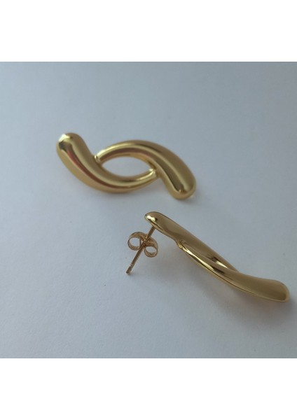 Su Damlası Gold Çelik Küpe fırsatları