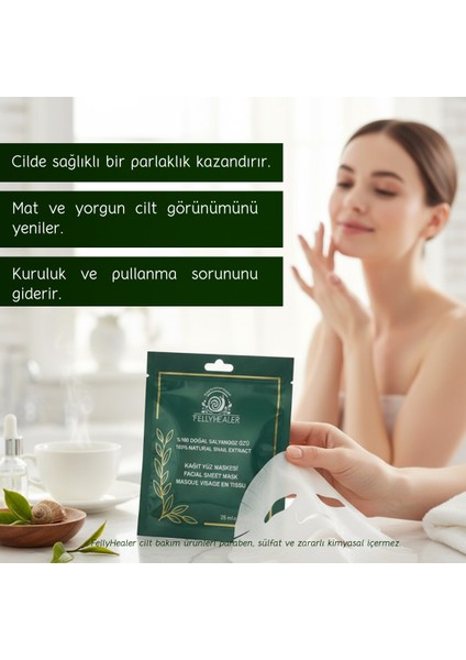 Salyangoz Özlükağıt Yüz Maskesi