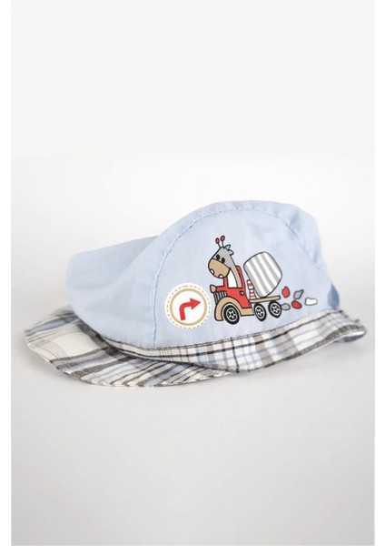 Erkek Çocuk Mavi Kamyon Süren Zürafa Detaylı Şapka indirimleri
