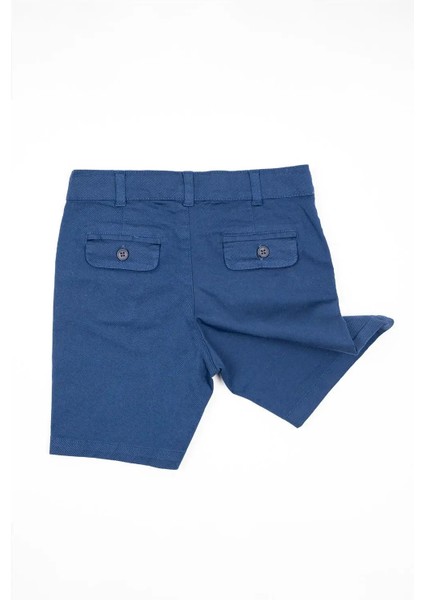 Erkek Çocuk Lacivert Cep Detaylı Şort