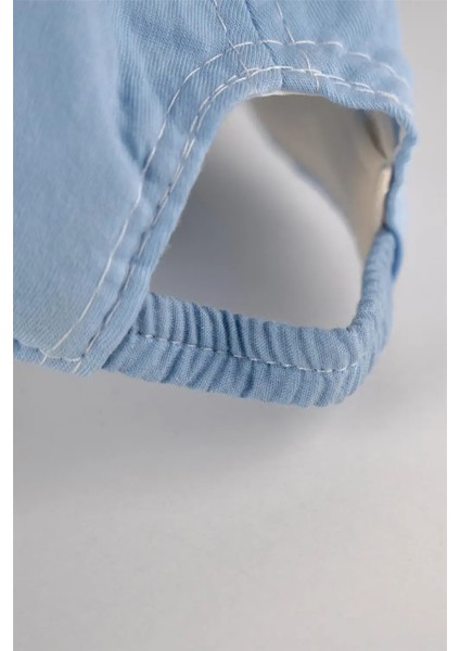 Erkek Çocuk Mavi Kırmızı Yarış Arabalı Kasket Şapka