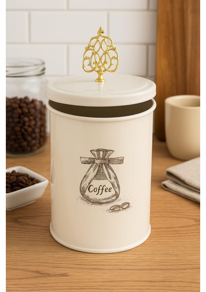 Kahve Kavanoz Metal 1200ML