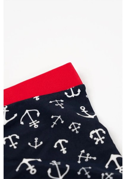Erkek Bebek Lacivert Gemi Çapalı Şort Mayo