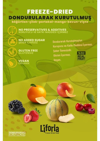 6’lı Dondurulmuş Meyve - Sağlıklı Atıştırmalık - Kavun Vişne Çilek Mango Portakal Böğürtlen fiyatları