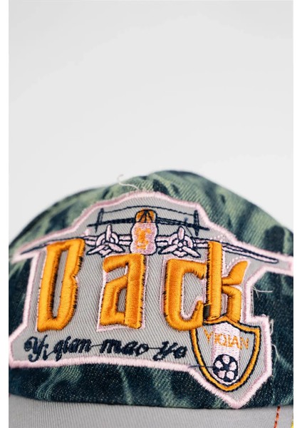 Back Askeri Kamuflaj- Gri Kasketli Şapka