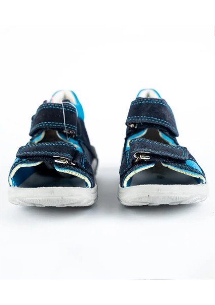 Erkek Bebek Lacivert Mavi Süperfit Yazlık Sandalet