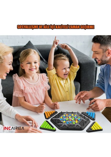 Incarea Üçgen Zincir Satranç - Triangle Chain Chess - Ebeveyn Çocuk Etkileşimi Eğitici Zeka Kutu Oyunu indirimleri