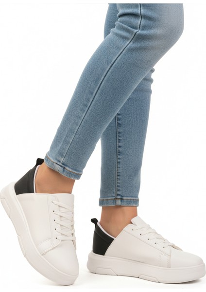 Beyaz-Siyah Kadın Spor Ayakkabı Oz-03 Z modelleri