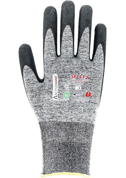 Köpük Nitril Kaplı Sandy Finish Polyester Eldiven Sf 412 Gr/sy No:9