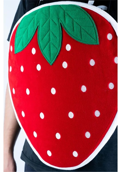 Çilek Desenli Bebek Tasıyıcı Omuz Çantası