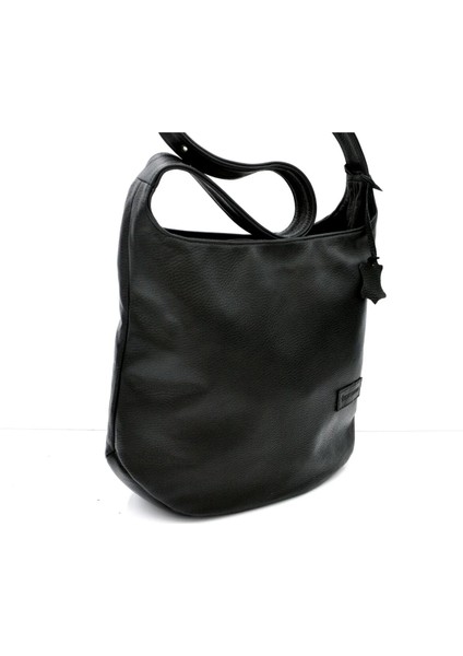 Kadın Siyah Hakiki Deri Askılı Omuz Çantası modelleri