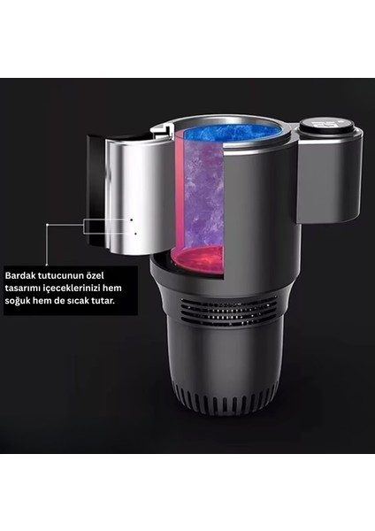 Araç Içi Bardak Tutucu 12V – Isıtma & Soğutma Özellikli Otomatik Içecek Isıtıcı Soğutucu fırsatları
