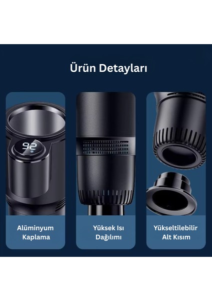Araç Içi Bardak Tutucu 12V – Isıtma & Soğutma Özellikli Otomatik Içecek Isıtıcı Soğutucu indirimleri