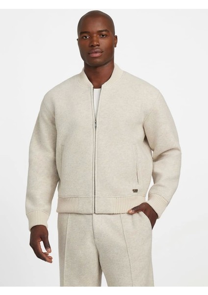 Bomb Erkek Krem Yün Karışımlı Scuba Sweatshirt M5BQ22K7640-LOH