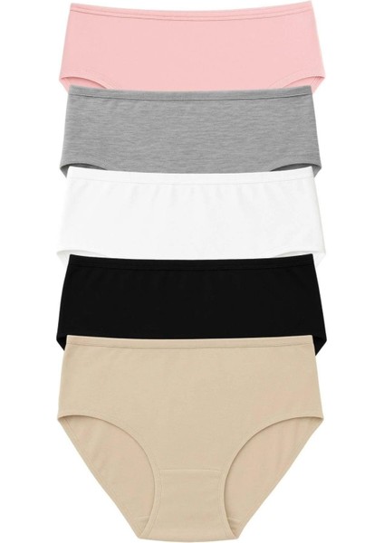 PK40004 Büyük Beden Yüksek Bel Külot 5 Li Paket