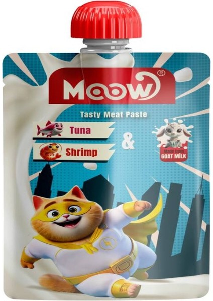 -Taze Ton Balıklı&karidesli Keçi Sütlü Kedi Et Ezmesi 90GR