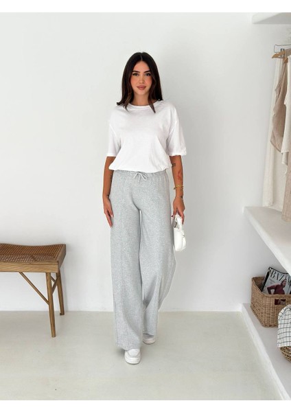 Bol Paça Bel Lastik Detaylı Selanik Pantolon