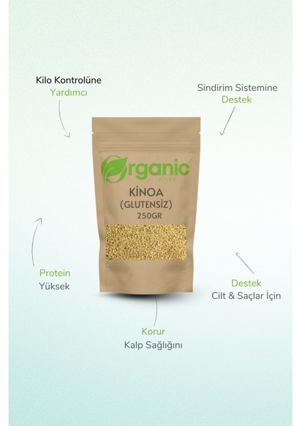 250GR Kinoa Tohumu – Glutensiz , Protein Kaynağı , Katkısız & Doğal fiyatları