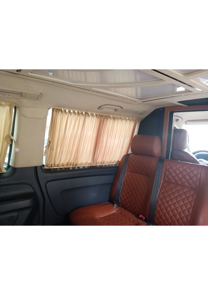 KREM HYUNDAI STAREX Raylı Oto Perde 5 Cam 560534