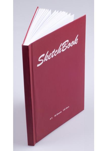 A5 Eskiz Defteri Sert Kapak Ciltli 120 Gr. 50 Yaprak (100 Sayfa) 14,8 x 21 cm Sketchbook