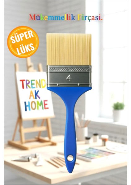 Lüks Kestirme Boya Fırçası No:4