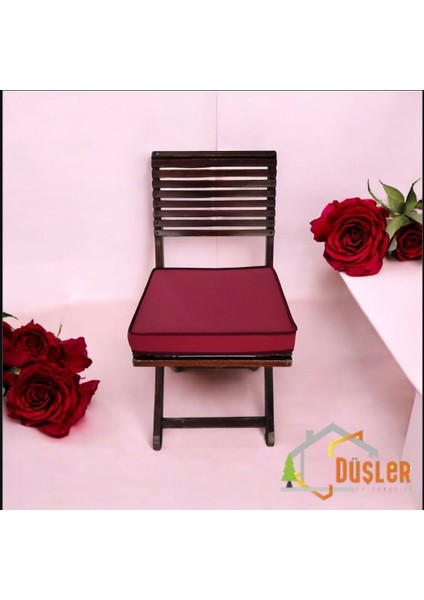 40X40 Desensiz Su ve Leke Itici Duck Kumaş Fermuarlı Bağcıklı Biyeli Sandalye Minderi 5 cm modelleri