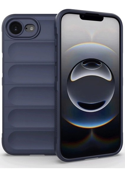 iPhone 16E Kılıf Optimum Silikon - LACIVERT-(5796)