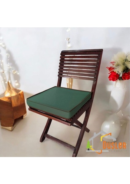 40X40 Desensiz Su ve Leke Itici Duck Kumaş Fermuarlı Bağcıklı Biyeli Sandalye Minderi 5 cm indirimleri