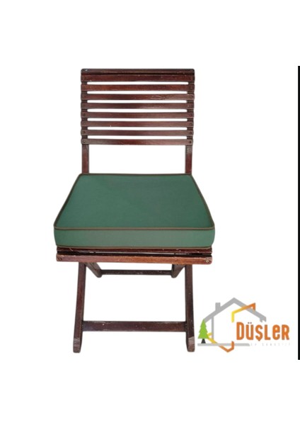 40X40 Desensiz Su ve Leke Itici Duck Kumaş Fermuarlı Bağcıklı Biyeli Sandalye Minderi 5 cm