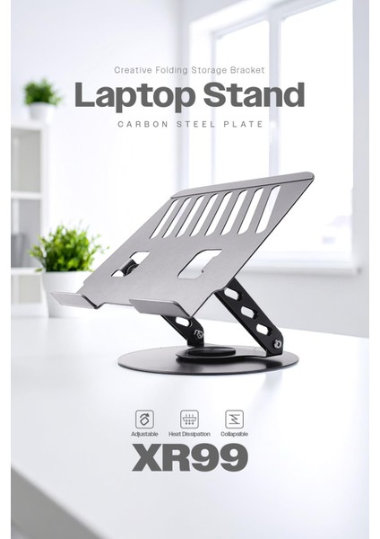 XR99 Yüksek Kalite Metal Ayarlı Laptop Macbook Uyumlu Notebook Tablet Tutucu Altlık Stand indirimleri