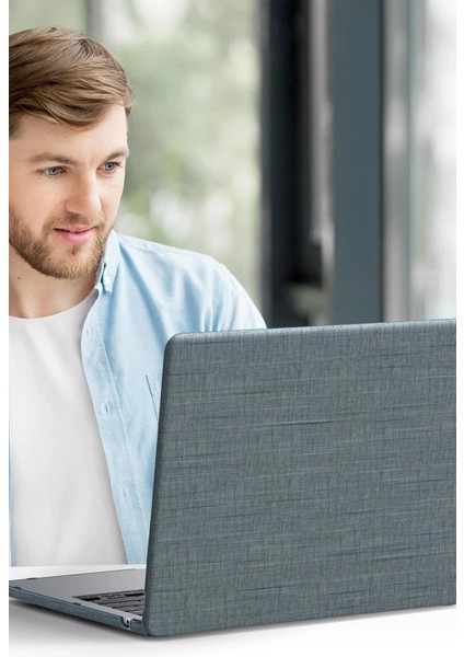 Macbook Air 13.6 Macbook Kumaş Kapak - GRI-(5796) fiyatları