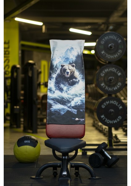 Pamuklu Yeni Nesil Fitness Spor Havlusu - Dijital Baskılı - Hızlı Kuruyan Mikrofiber | Bear