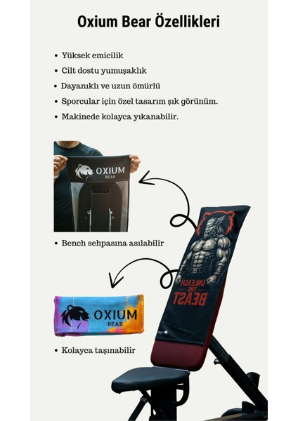 Pamuklu Yeni Nesil Fitness Spor Havlusu - Dijital Baskılı - Hızlı Kuruyan Mikrofiber | Bear indirimleri